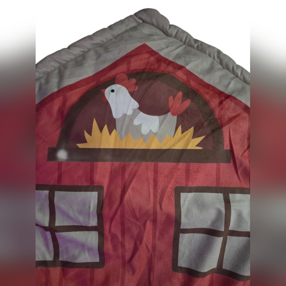 Modern Baby - NEW Farm Animal Red Barn Baby Play Mat Changing Mat Tummy Time - Picture 2 of 7